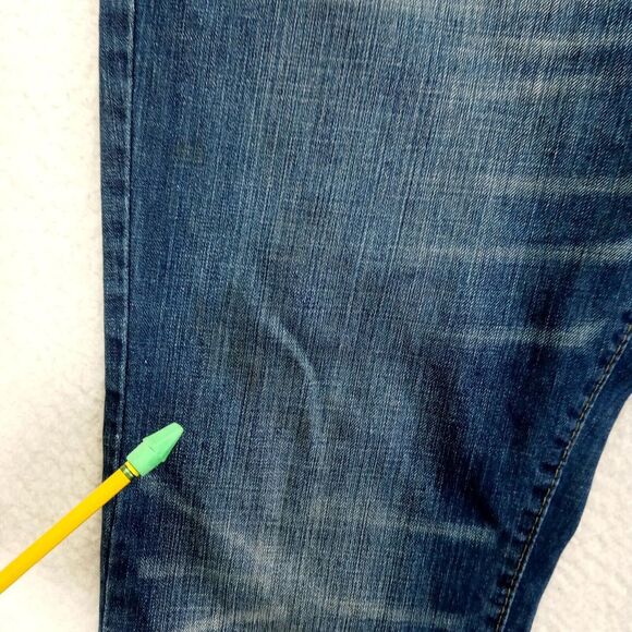 TK Axel Trumbull Jeans Mens 38x32 Straight‎ Slim Fit Denim Cotton Blue - Picture 2 of 10